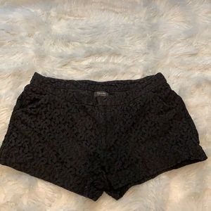 Black lace shorts